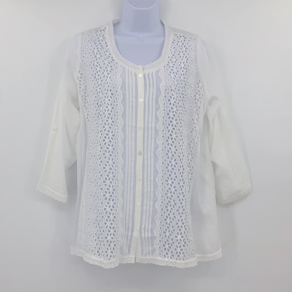 Sundance Button Up Top Sz M